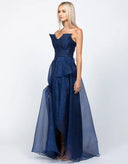 Bariano Megan Origami Gown - Navy