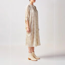 Ngali Murrandi Cream Silk Button Kaftan